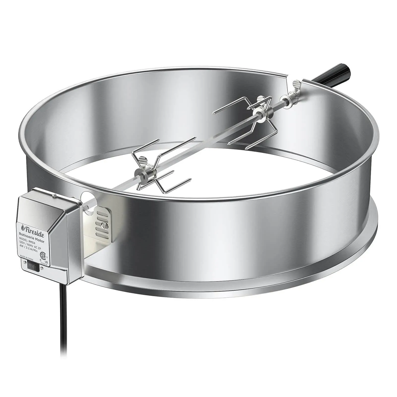 TURBRO Stainless Steel Rotisserie Ring Kit for 22-22.5 inch Charcoal Kettle Grill ...