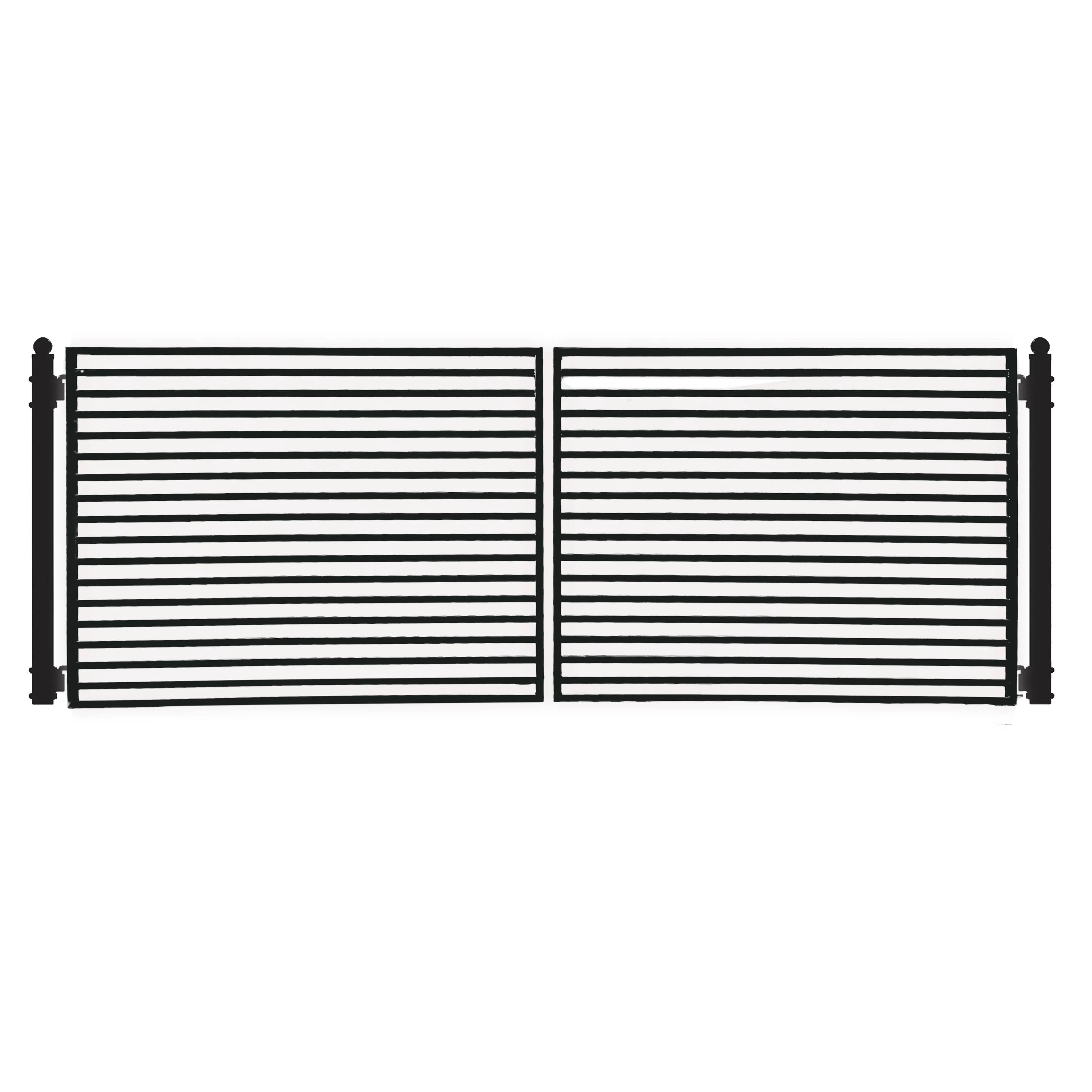 Aleko Steel Dual Swing Driveway Gate - Milan Style - 16 x 6 Feet