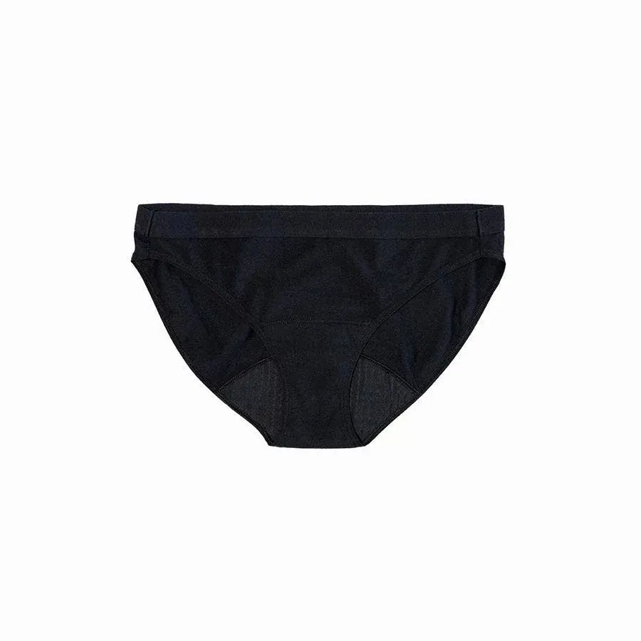 Saalt Volcanic Black XL Cotton Bikini Period Underwear