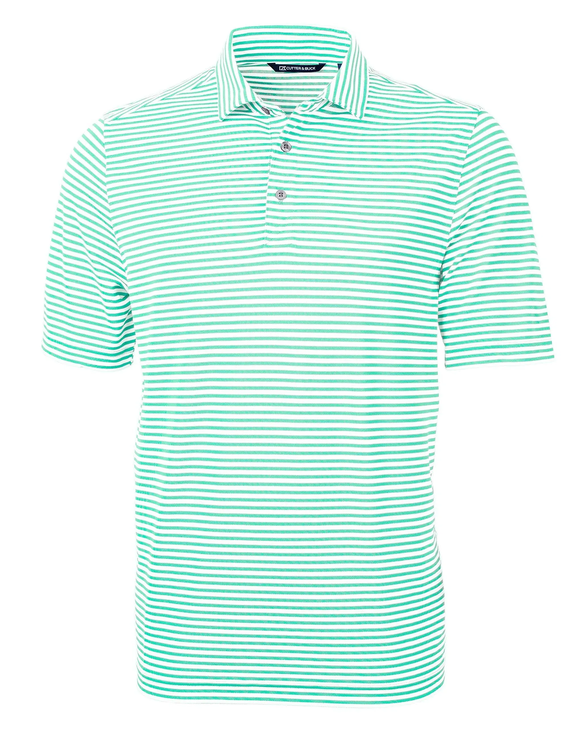 Cutter Buck Virtue Eco Pique Stripe Recycled Mens Polo