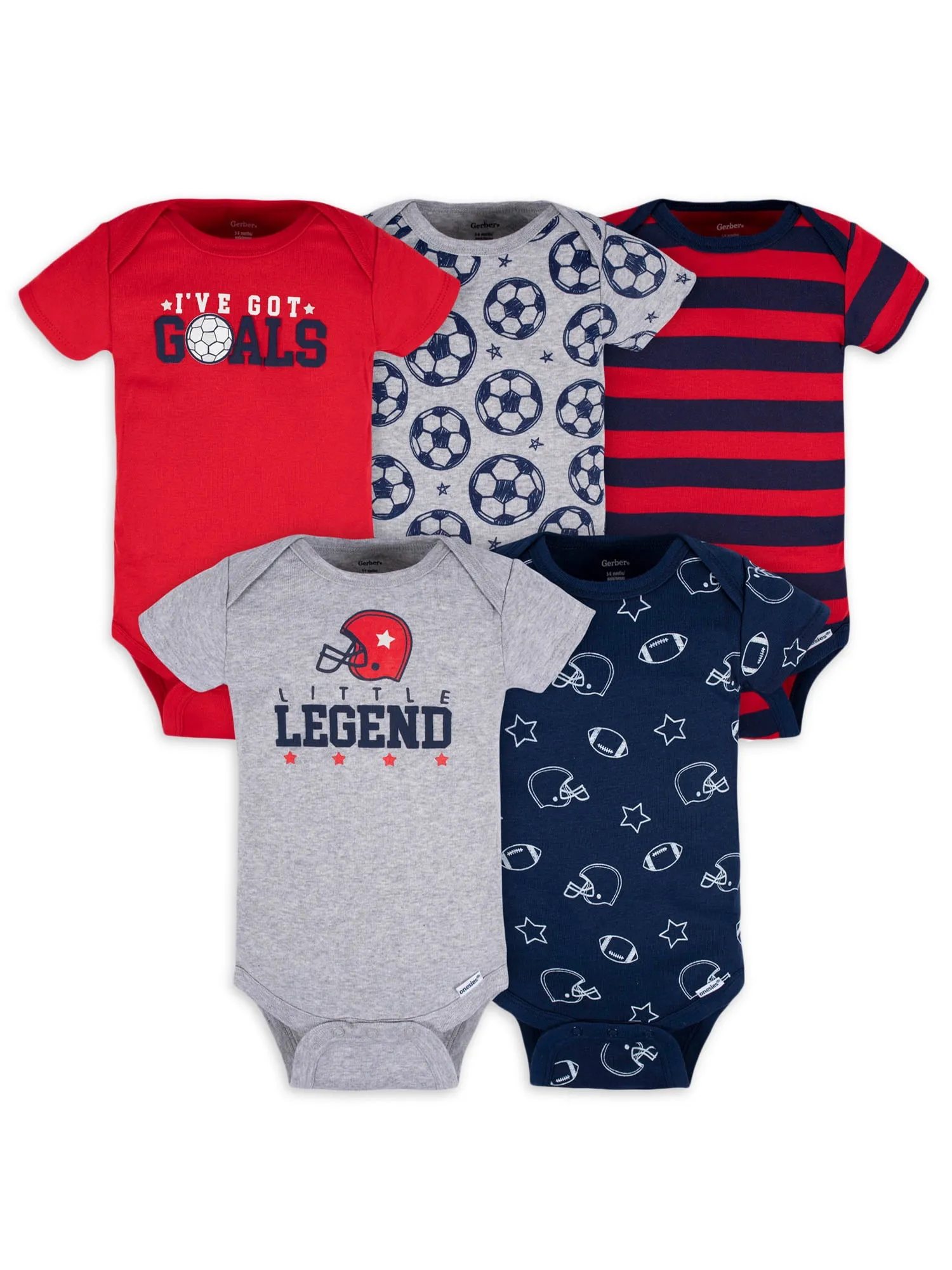 Gerber Baby Boys Short Sleeve Onesies Bodysuits