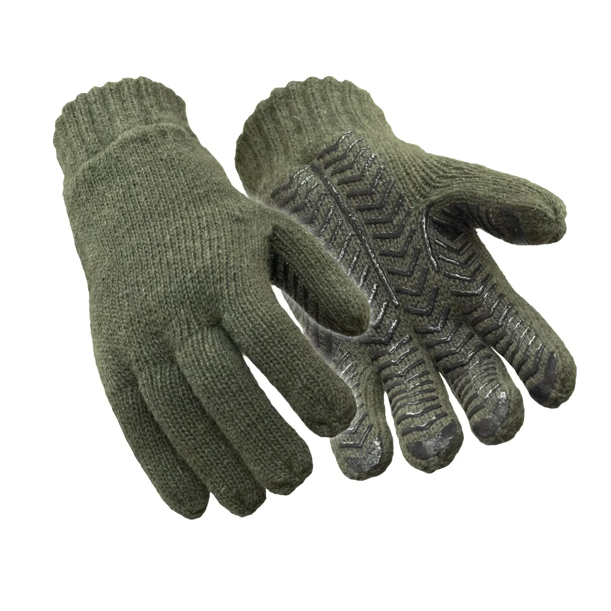 RefrigiWear Fleece Lined Insulated Wool Grip Gloves - Warm Work Glove