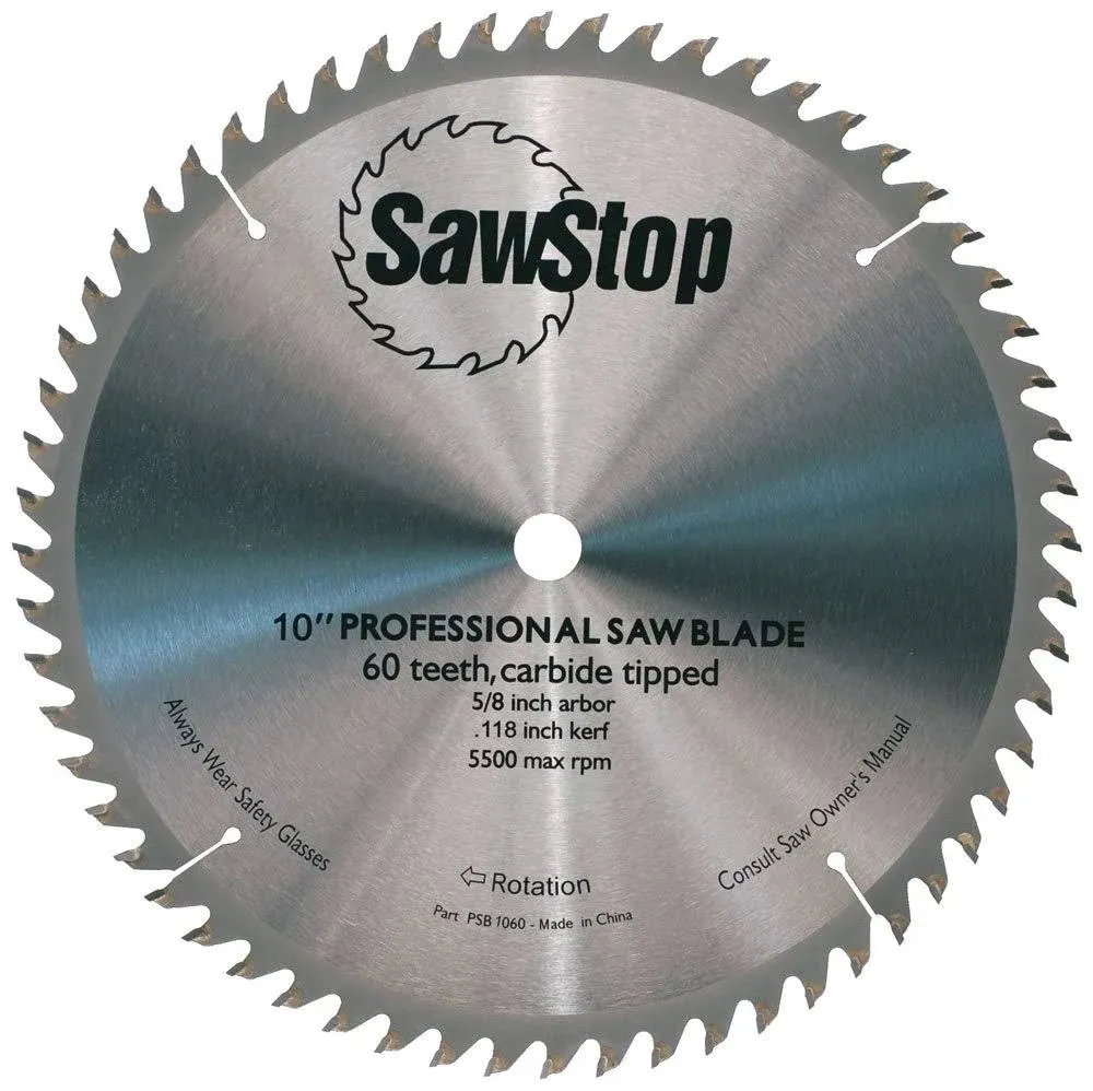 SawStop 60 Tooth Combination Table Saw Blade