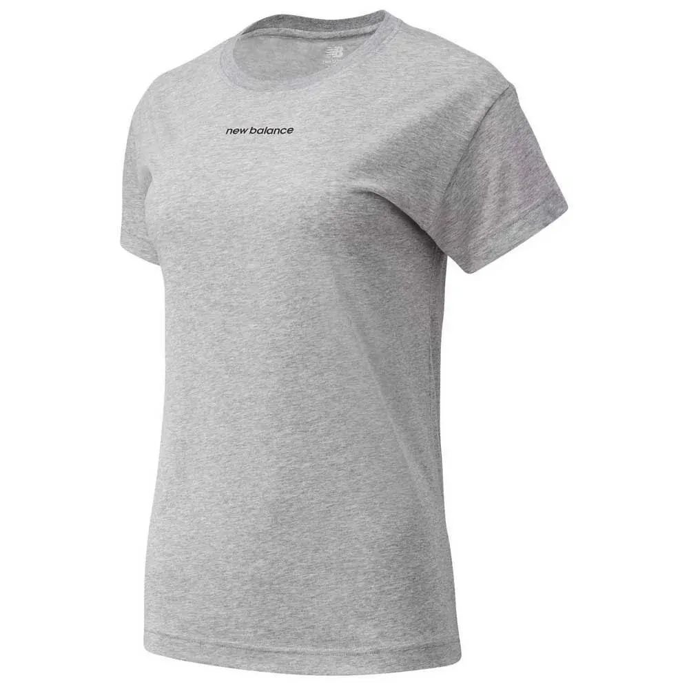 New Balance Relentless Crew Short Sleeve T-Shirt Grey Women - Xs