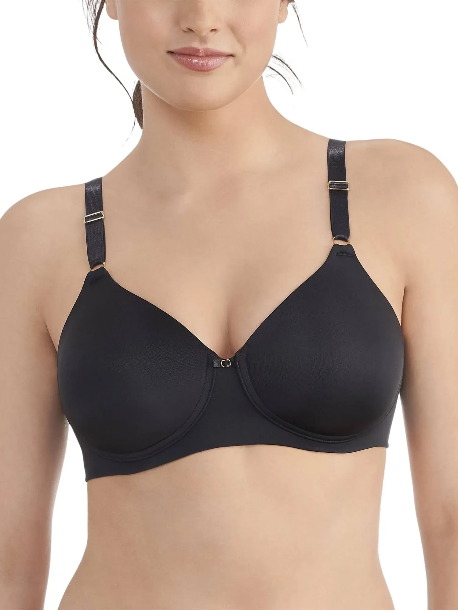 Vanity Fair Women's Full Coverage Beauty Back Smoothing Bra, 4-Way Stretch Fabric, Lightly Lined Cups up to DD