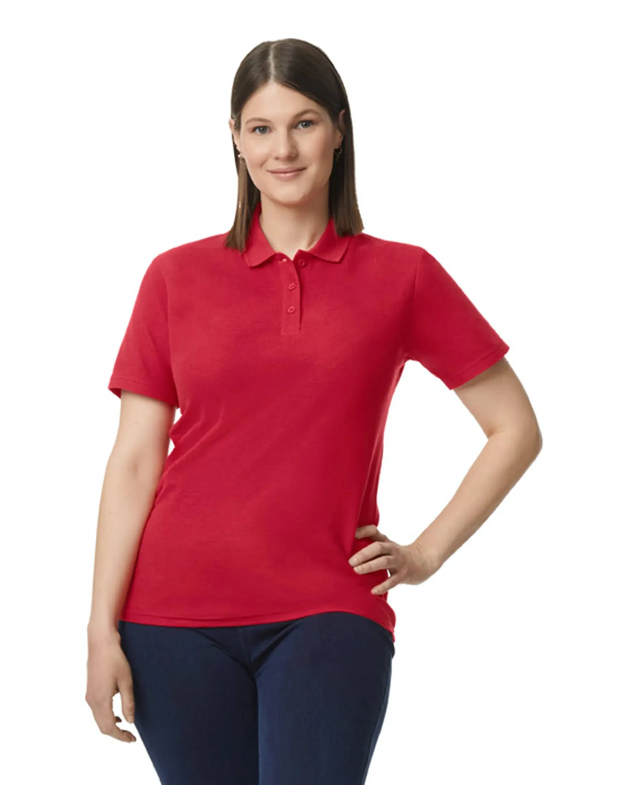 Gildan G648L Ladies Cotton/Polyest<wbr/>er Softstyle Double Pique Polo Shirt