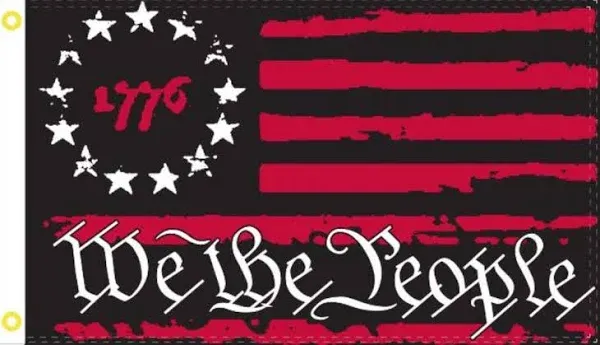 "1776 Patriot Red We the People Betsy Ross Flag Rough Tex 100D 5'×3' Flag"