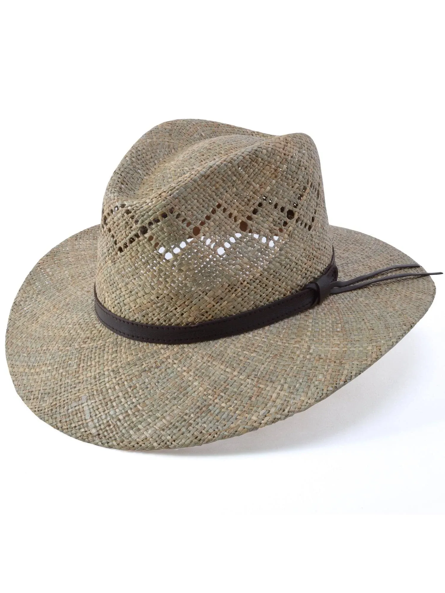 Stetson Men's Dove Mountain Uv Protection Seagrass Straw Hat Natural S/M