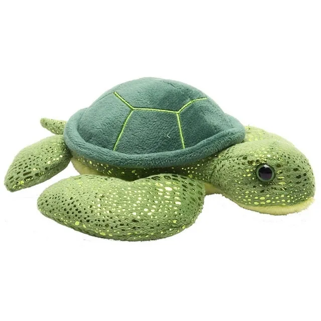 Wild Republic Sea Turtle Plush, Stuffed Animal, Plush Toy, Gifts for Kids, Hug’Ems 7 Sea Turtle Green