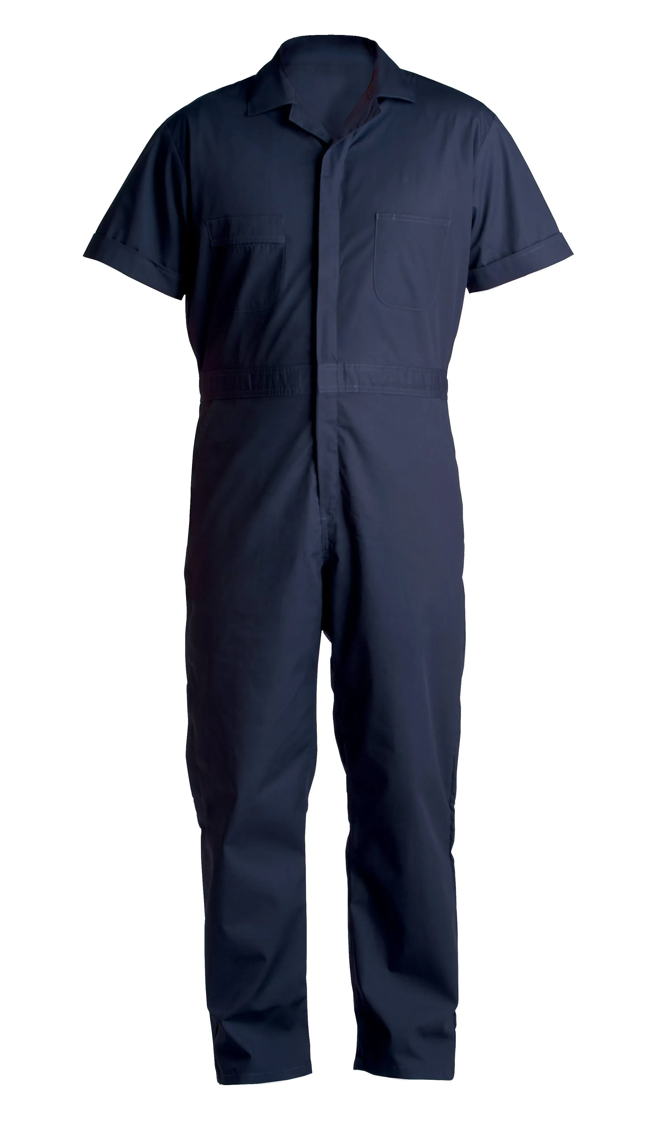 Berne Men's Navy Poplin Short Sleeve Coverall