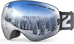 ZIONOR X Ski Goggles - OTG Snowboard Goggles Detachable Lens for Men Women Adult