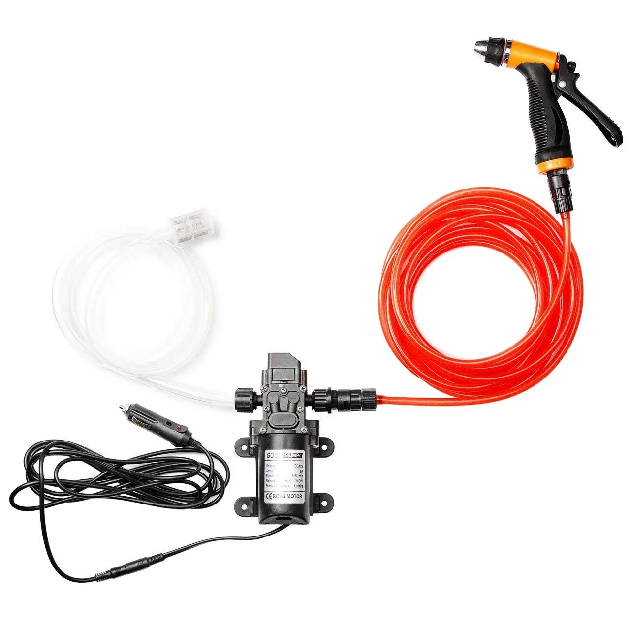 Portable 12v Car Pressure Washer 100W 160PSI Electric Washer Pump with 20 Feet P