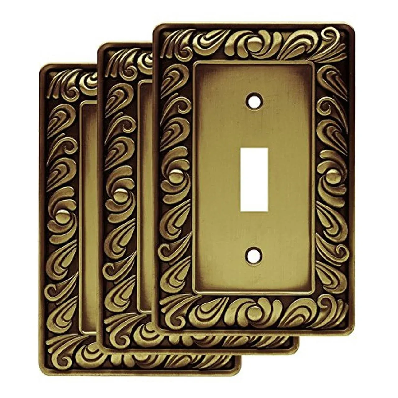 Franklin Brass W10108V-ABT-R Paisley Single Toggle Switch Wall Plate Tumbled ...