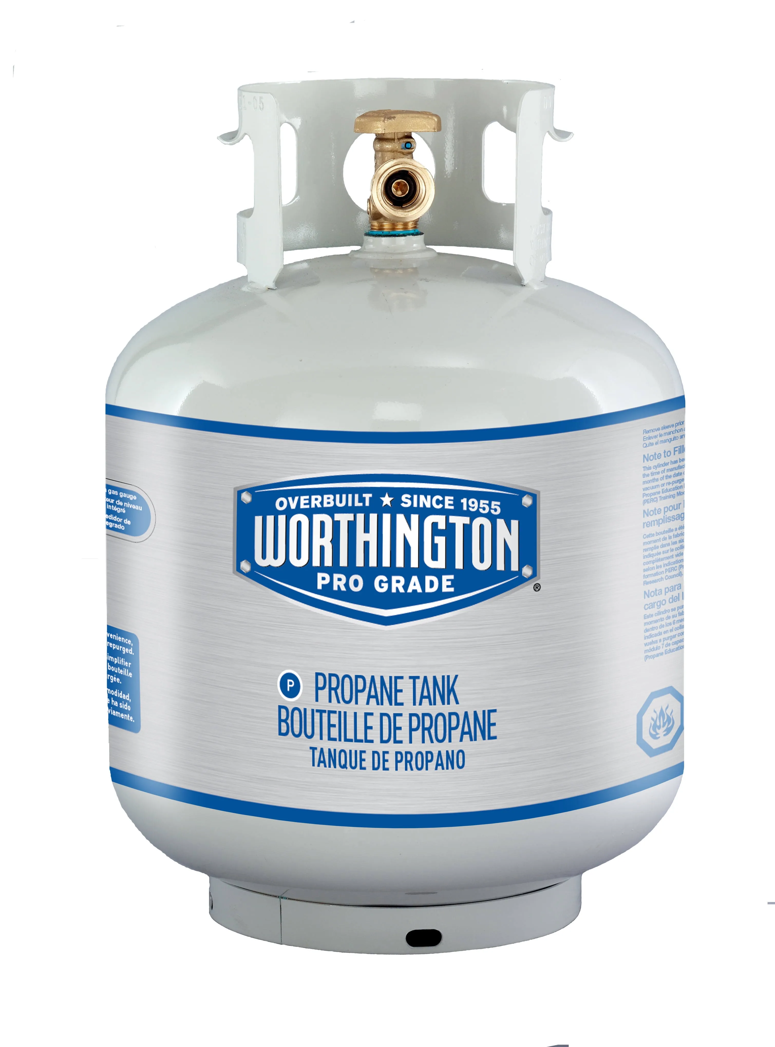 Worthington Propane Gas Steel Cylinder, 20 Lb, Type 1