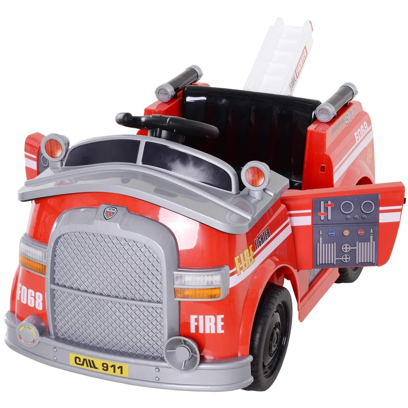 6V Electric Ride On Car Fire Truck Vehicle Toy for Kids with Remote Control