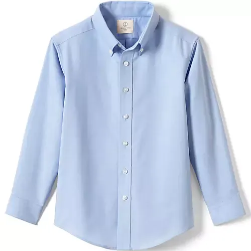 Lands' End Boys' Oxford Long Sleeve Dress Shirt