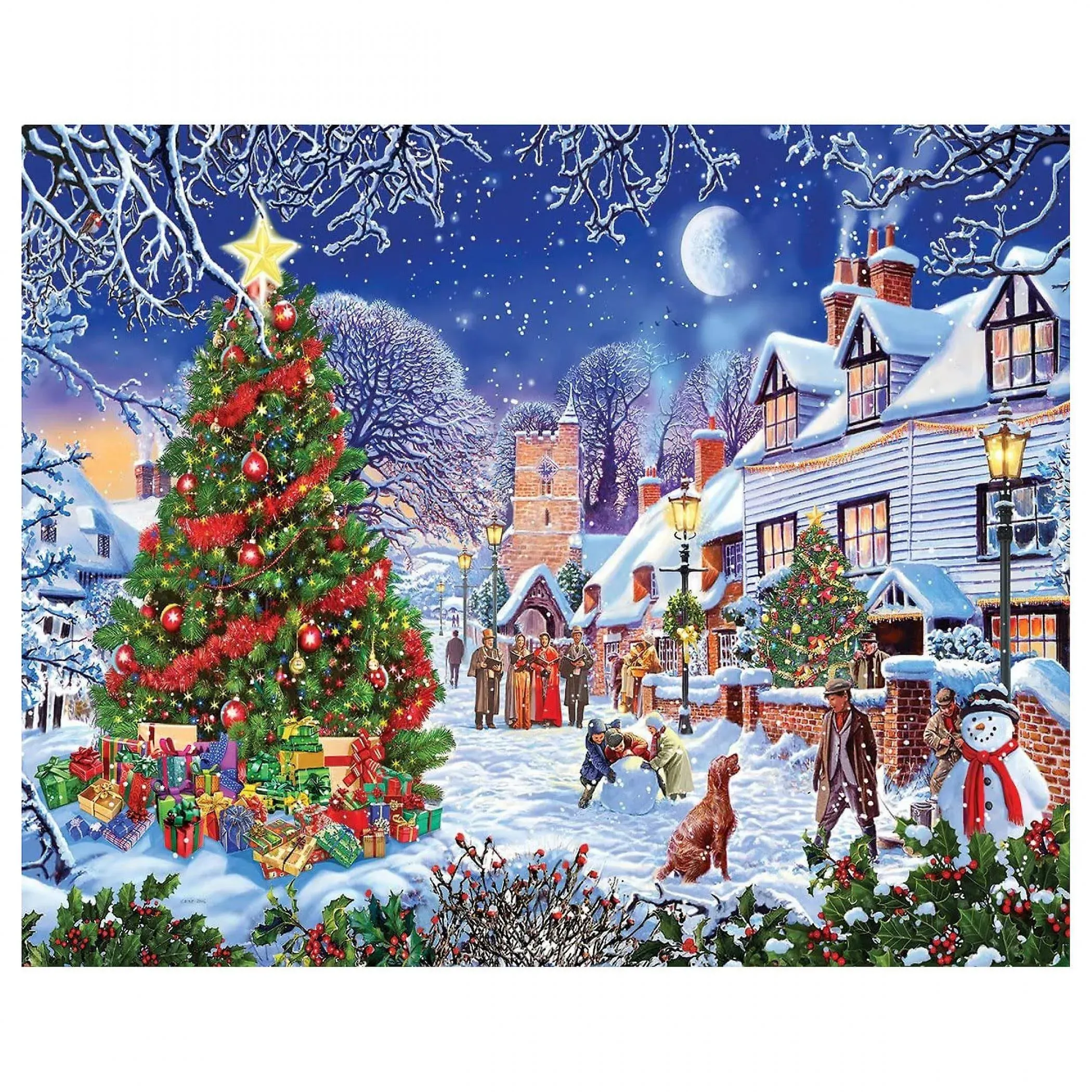 White Mountain : Village Christmas Tree - 1000 Piece Jigsaw Puzzle