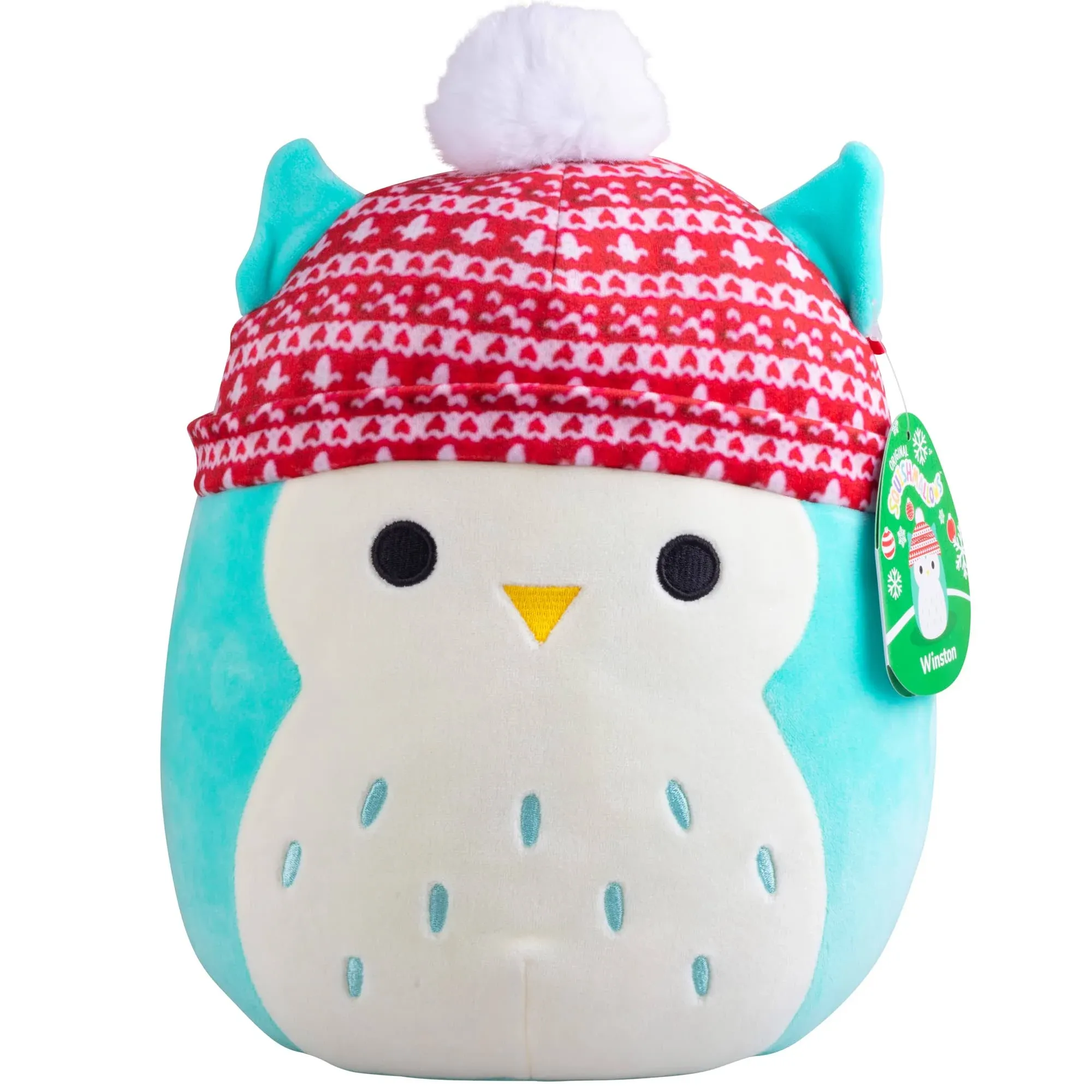 Squishmallow 10" Winston The Owl Plush - Official Kellytoy Christmas Plush - Cute ...