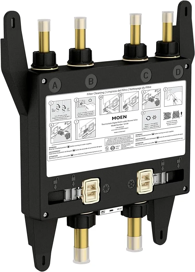 Moen S3104 U byShower Four-Outlet Thermostatic Digital Shower Valve