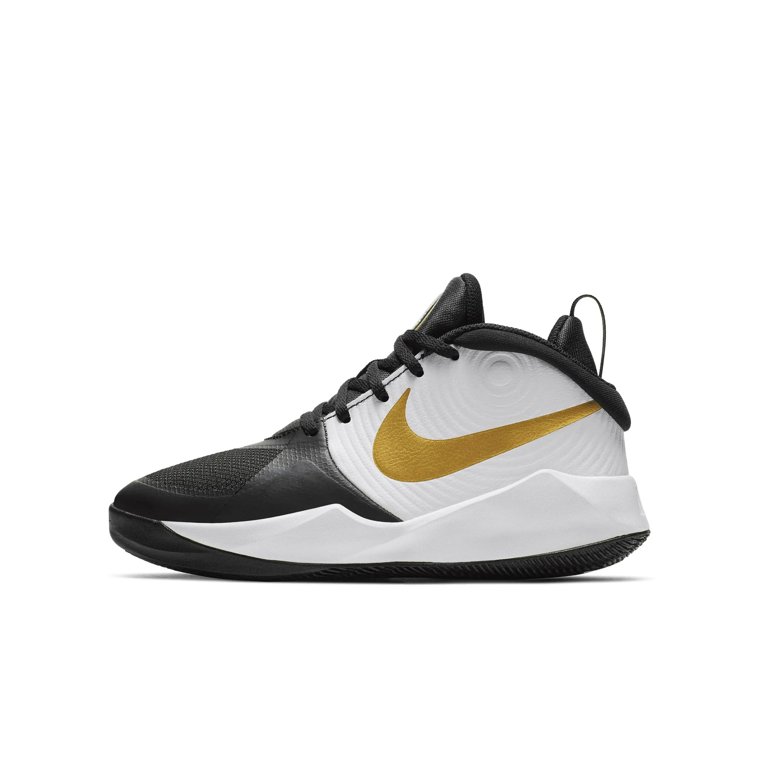 Nike Kids Team Hustle D 9 Sneakers Black/Gold AQ4224 004 Sneakers Size 7Y 