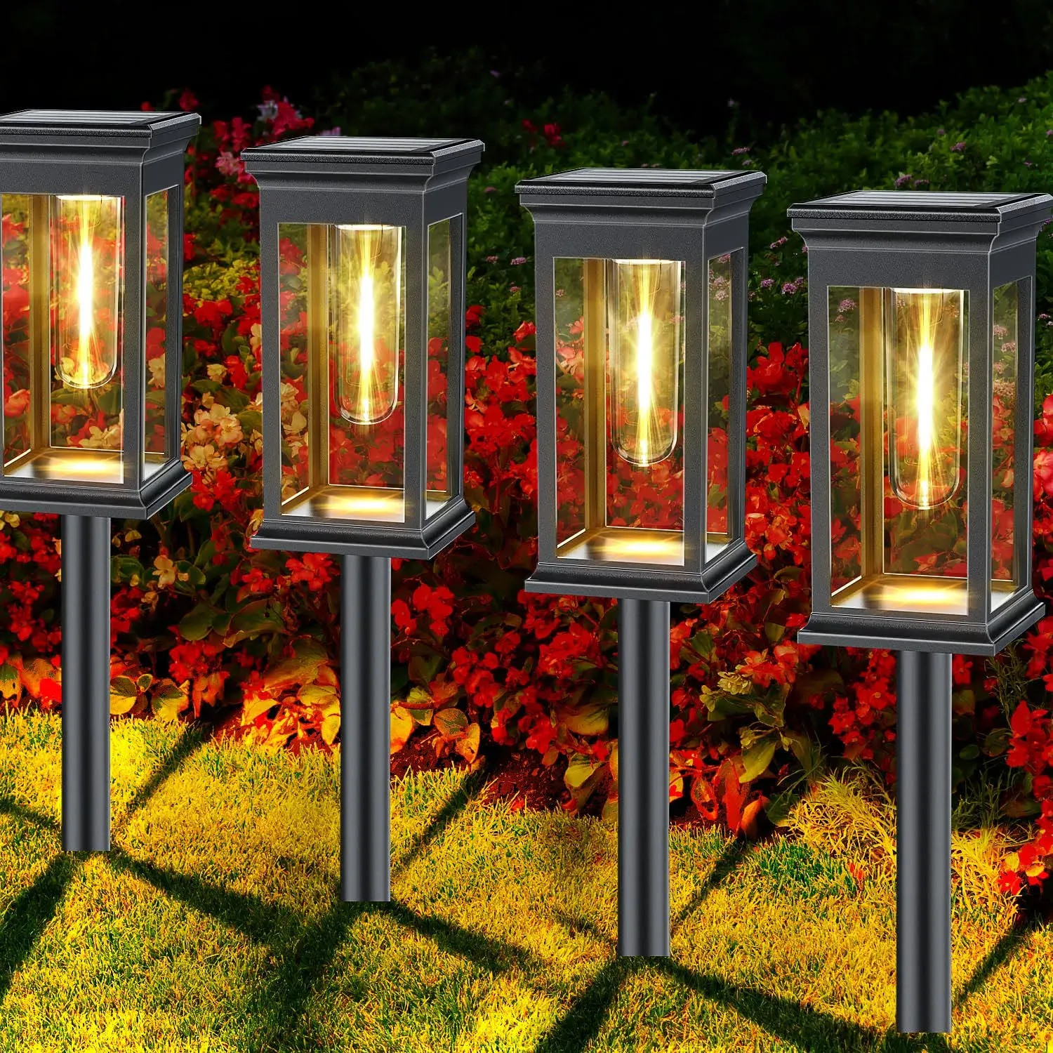 SOLARBABY Solar Pathway Lights Outdoor LightingSolar Garden Lights Landscape ...