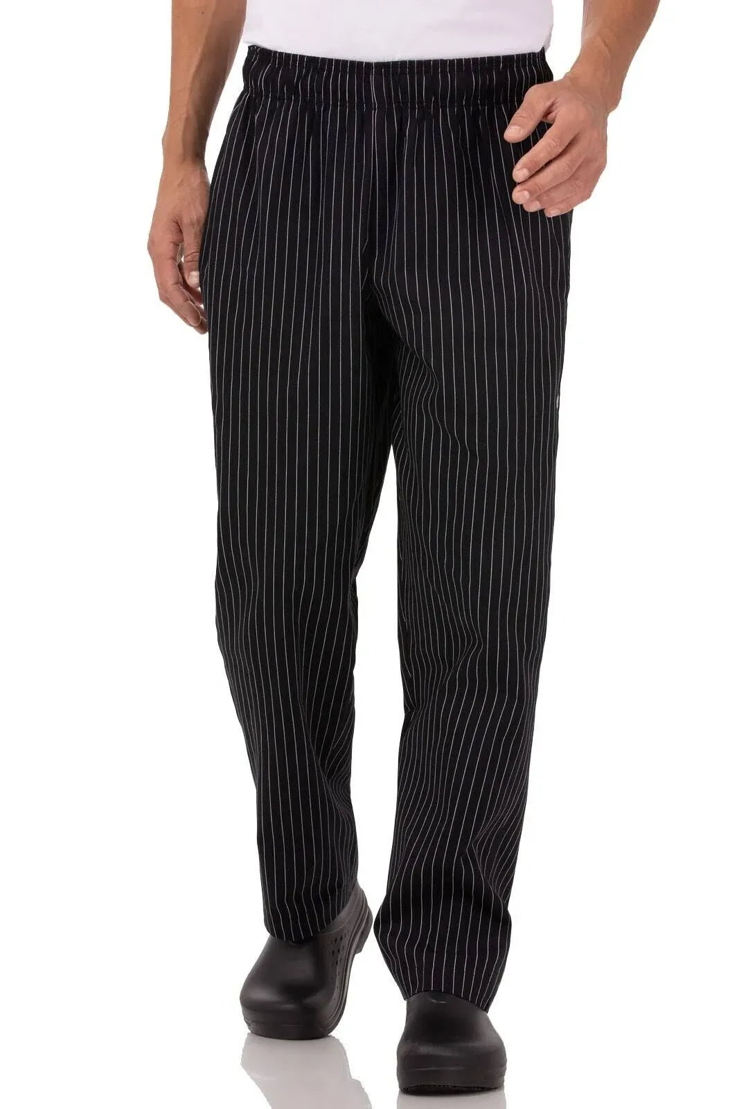 Chef Works PINB000L Designer Baggy Pants Pinstripe L