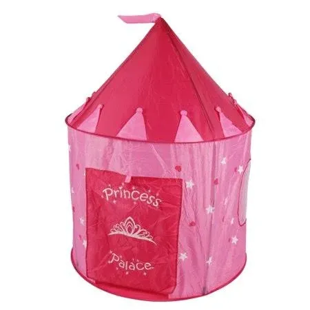 Rettebovon Princess Castle Play Tent with Glow in The Dark Stars Foldable Pop Up Pink Play Tent/House Toy for Indoor Kids Tent