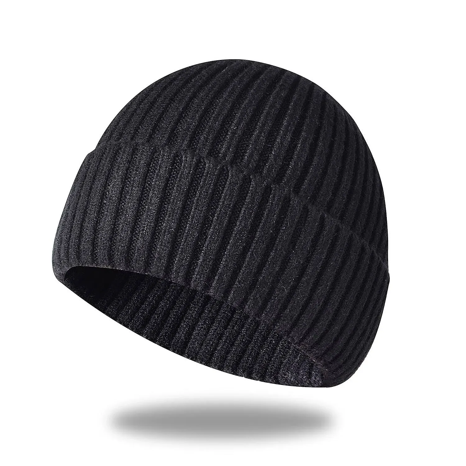 Mens Beanie - Winter Hats for Men Women Cuff Fleece Beanie Knit Wool Skull Cap f