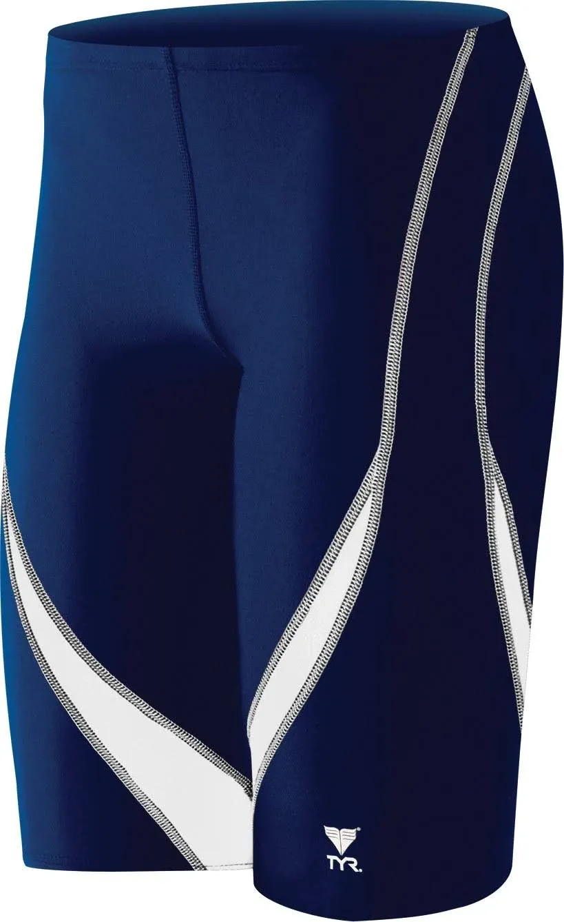 TYR Alliance Splice Jammer Men's Swimsuit 26 Navy/White