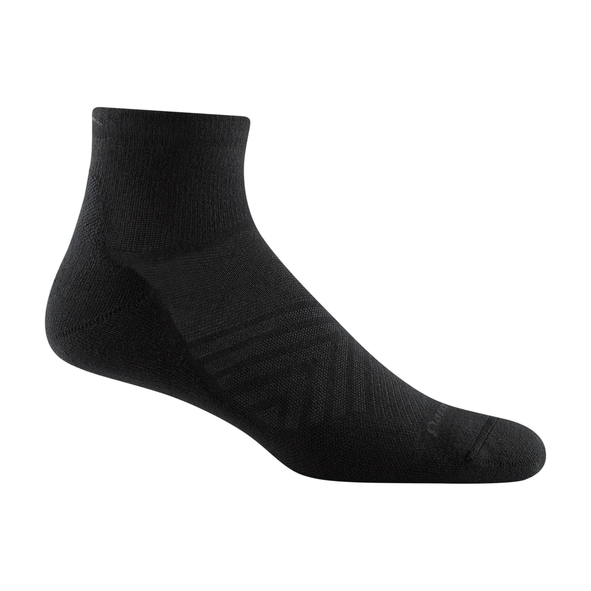 Darn Tough Men's Run Coolmax 1/4 Ultra-Lightweight with Cushion Black