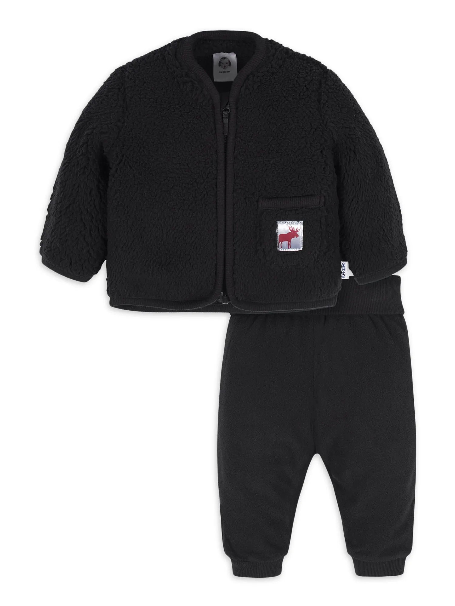 Gerber Baby Boys Toddler Sherpa Jacket & Jogger Pant Set