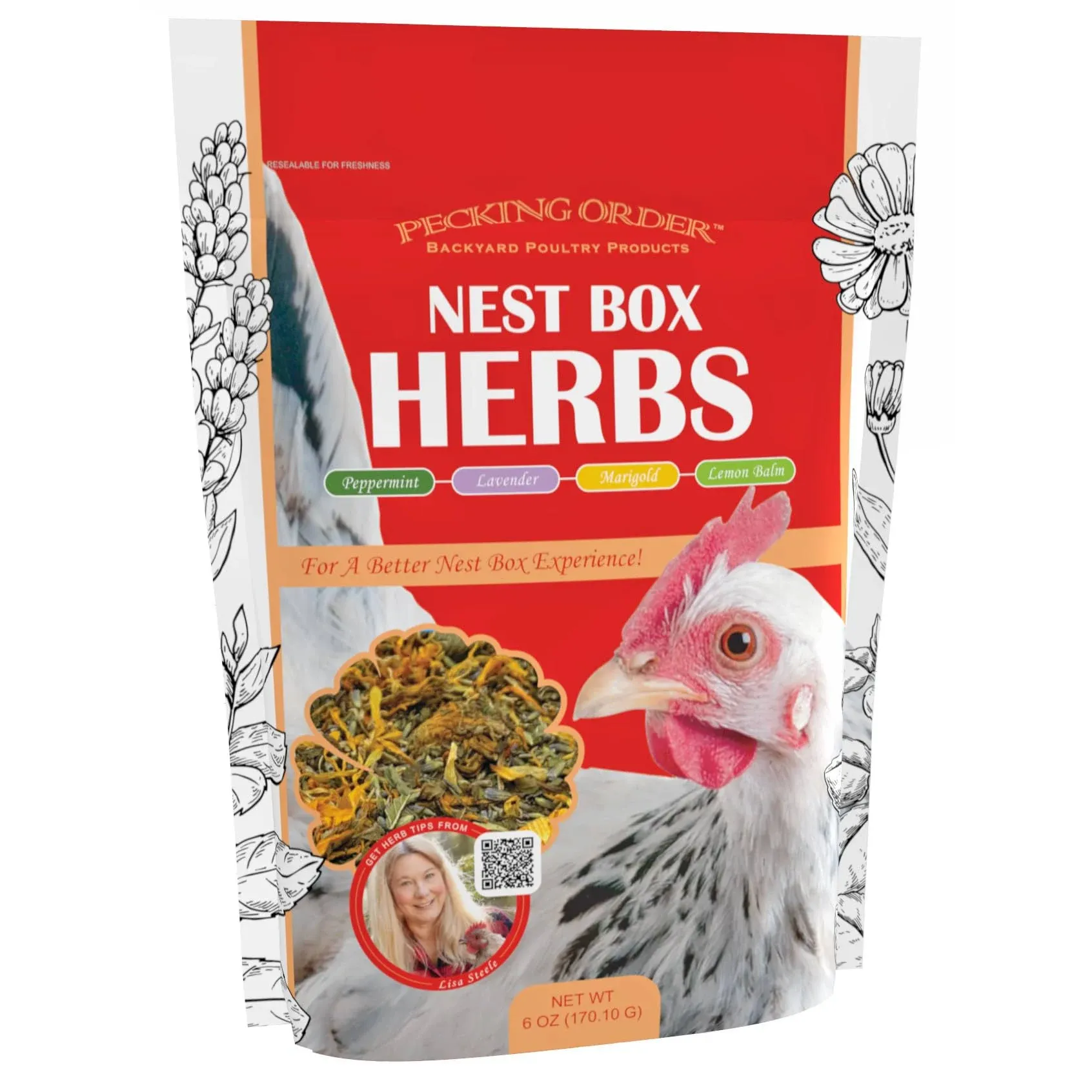 Pecking Order Nest Box Herbs for Chicken Coops - 6 OZ