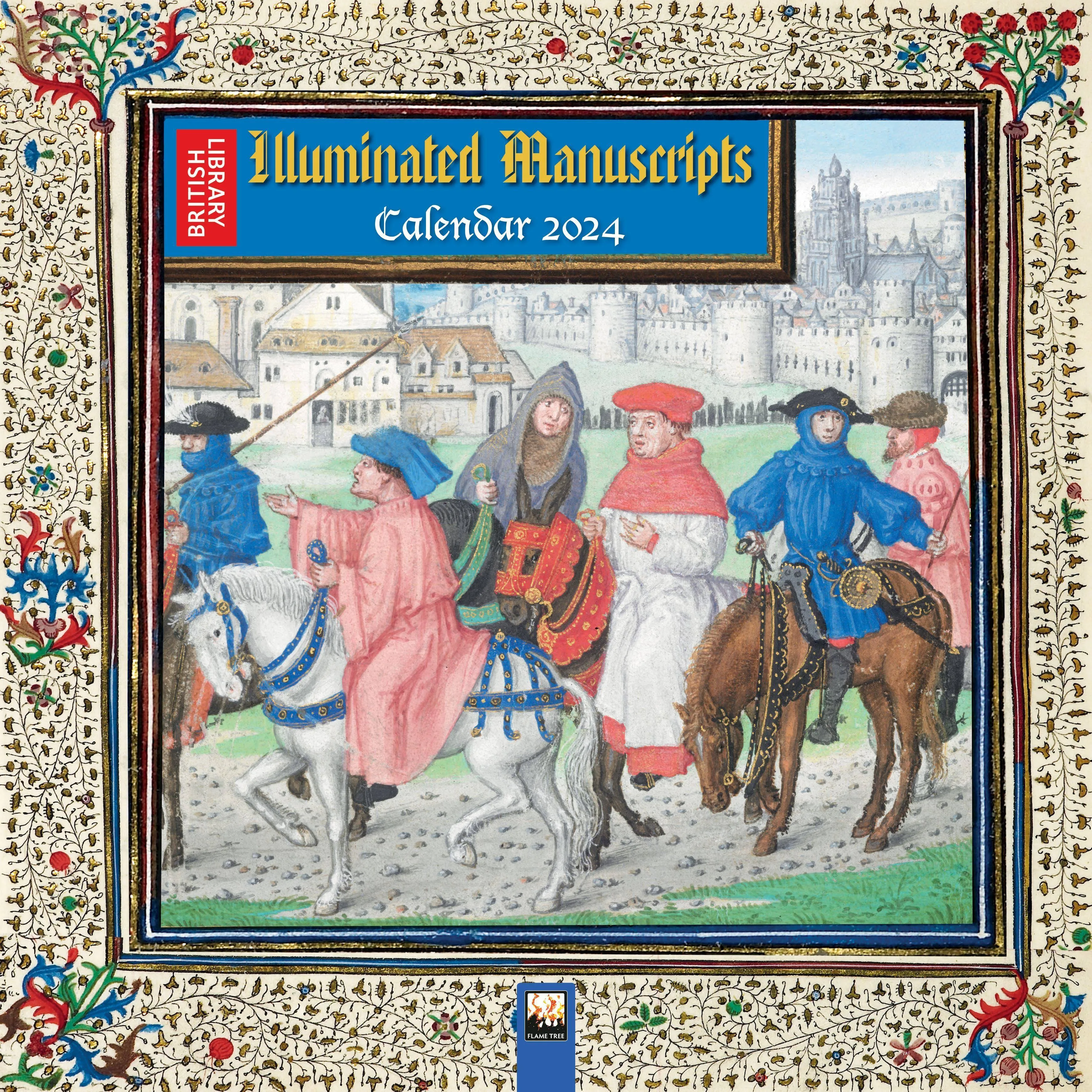 British Library Illuminated Manuscripts Wall Calendar 2024 Art Calendar