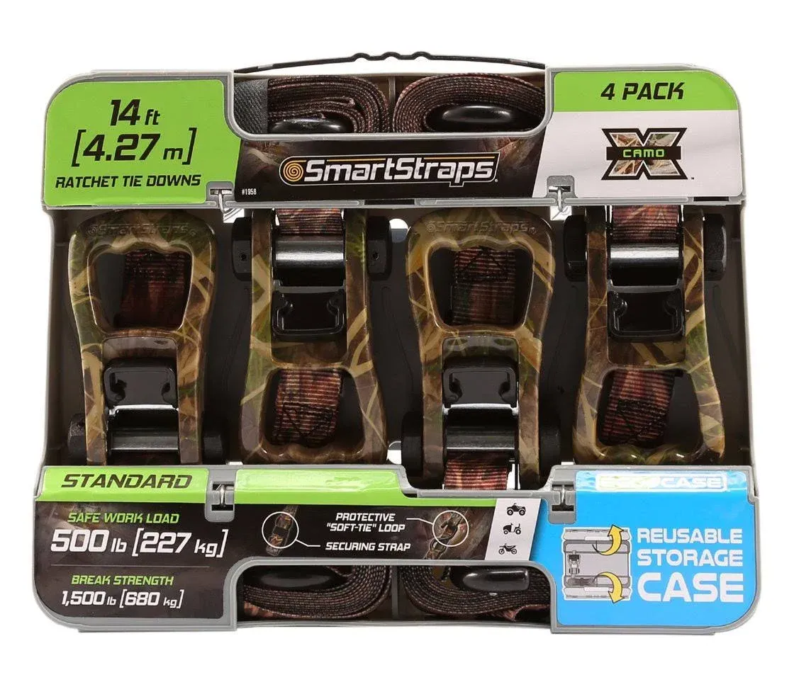 "SmartStraps 1958 Heavy Duty Tie-Down, 1500 Lb, 14' L, Camouflage"