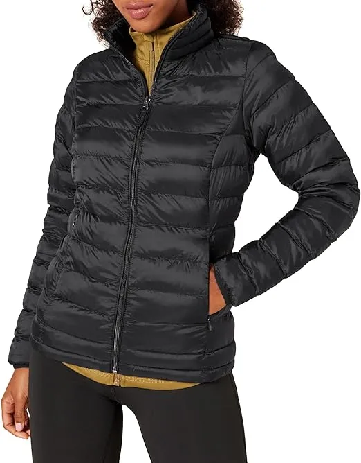 Amazon Essentials Women's Lightweight Long-Sleeve Water-Resistant Puffer Jacket (Available in Plus Size)