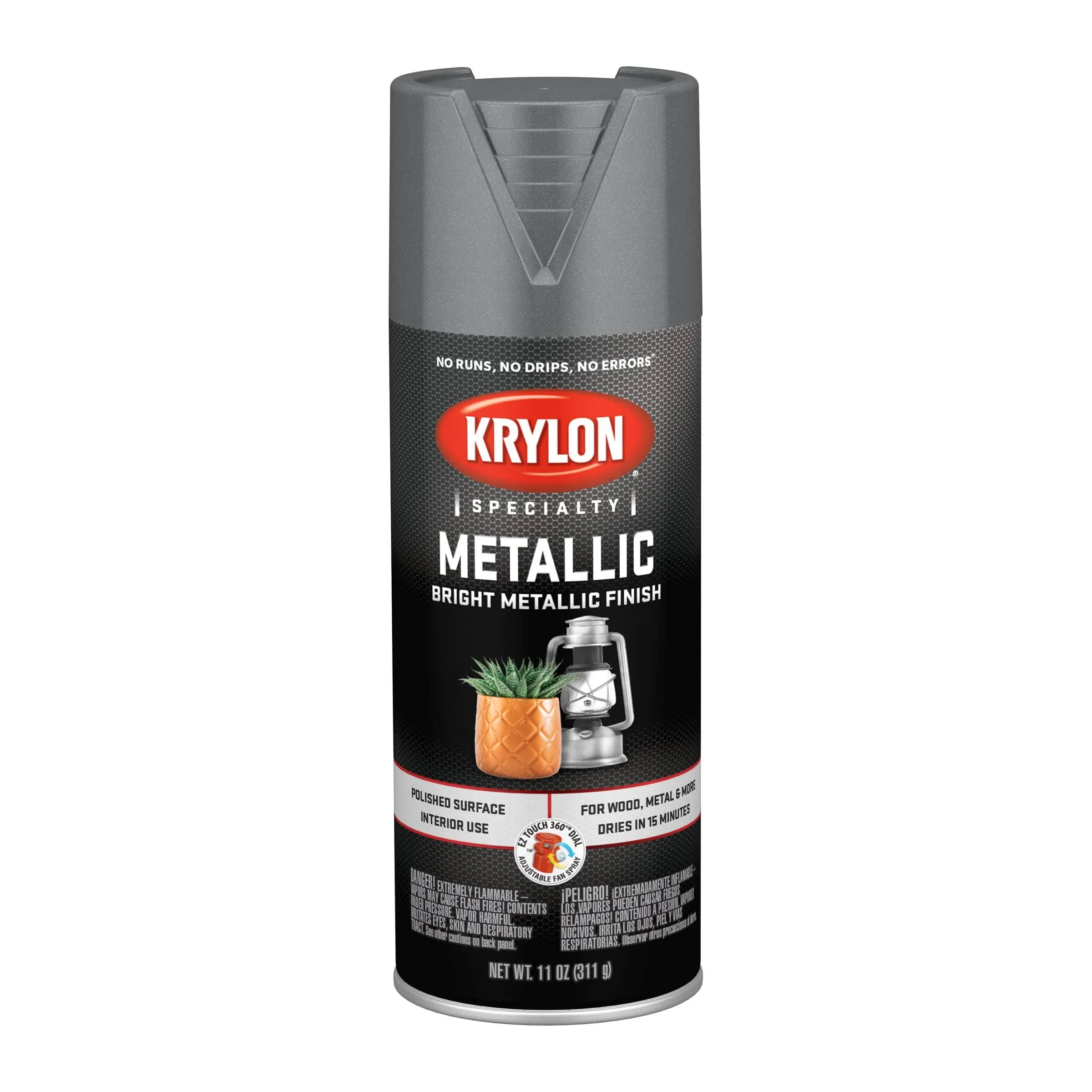 Metallic Paints, 11 oz Aerosol Can, Dull Aluminum, Metallic (6 CAN)