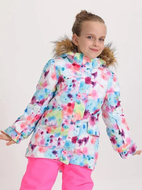 SMN Gou Snow Kid's Colorful Spots Winter Snowboard Jacket