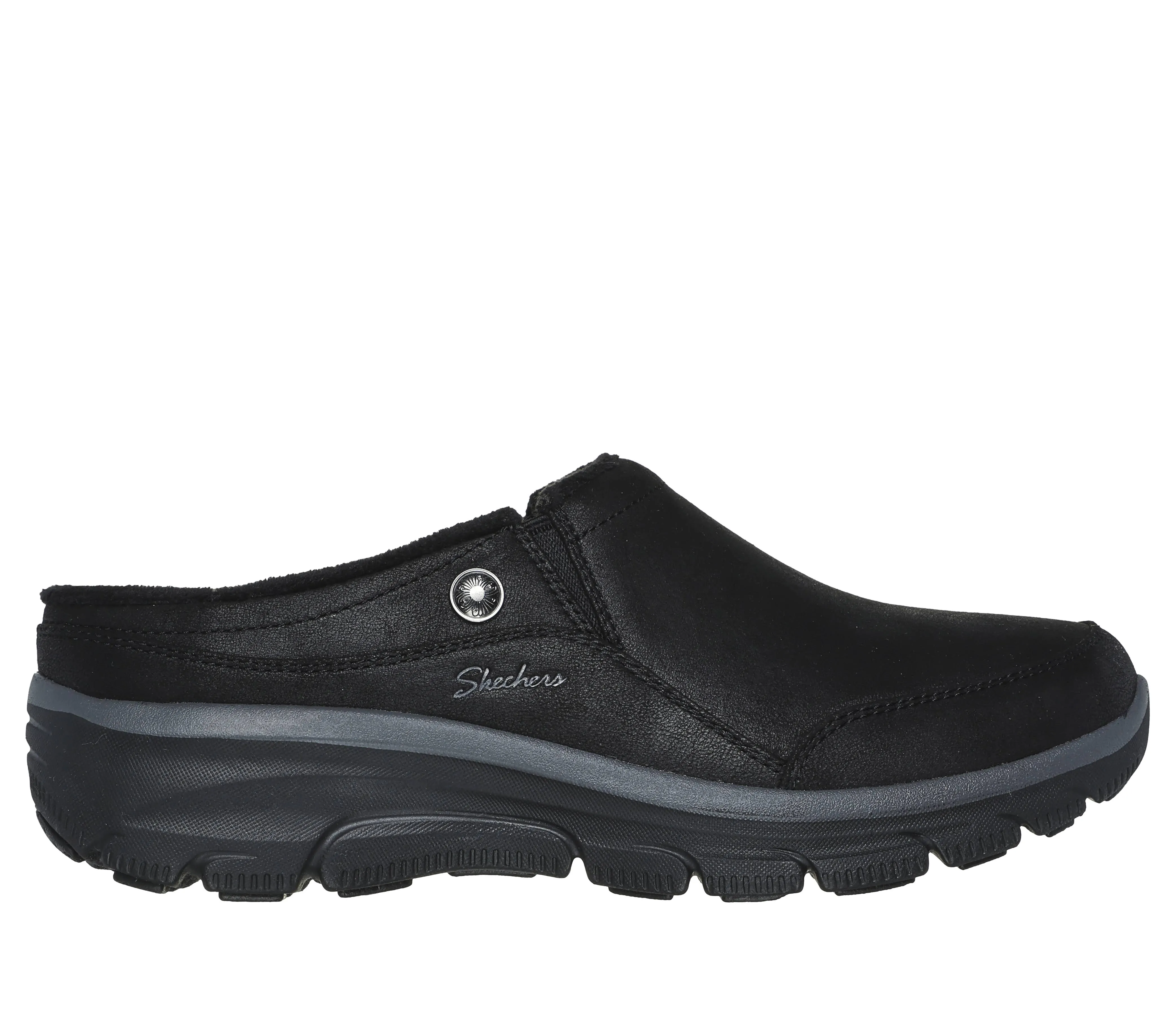 Women's Skechers, Relaxed Fit: Easy Going - Latte 2 Clog Black 6.5 M