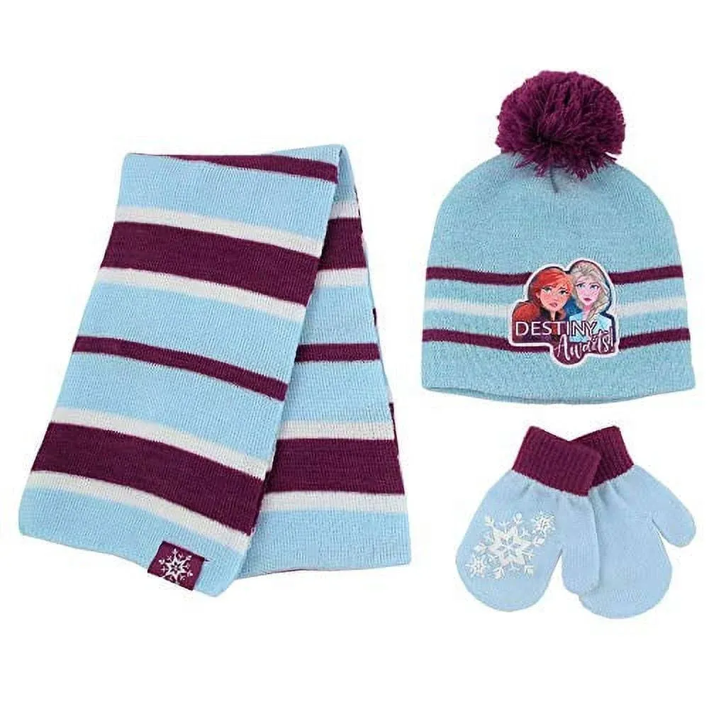 Disney Winter Hat, Kids Gloves or Toddlers Mittens, Matching Scarf, Frozen Elsa and Anna Baby Beanie for Girl Ages