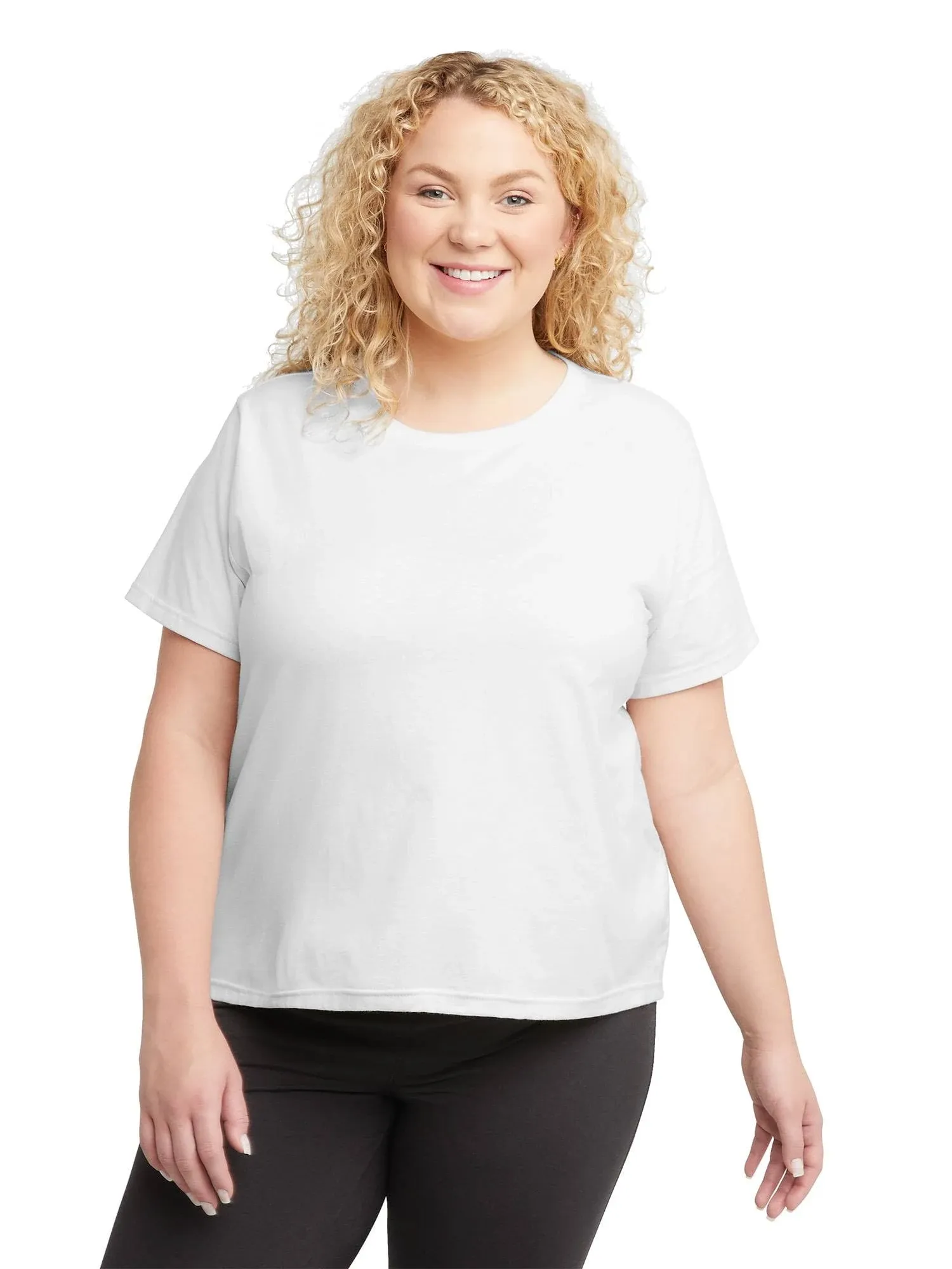 Hanes Originals Women's Tri-Blend T-Shirt (Plus Size) Eco White 4X