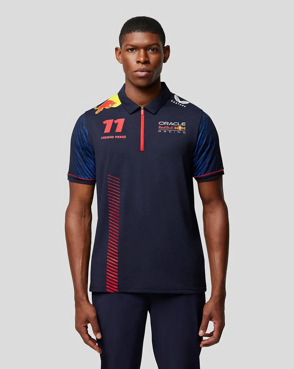 2023 Red Bull Racing Sergio Perez Mens Polo Shirt (Navy)