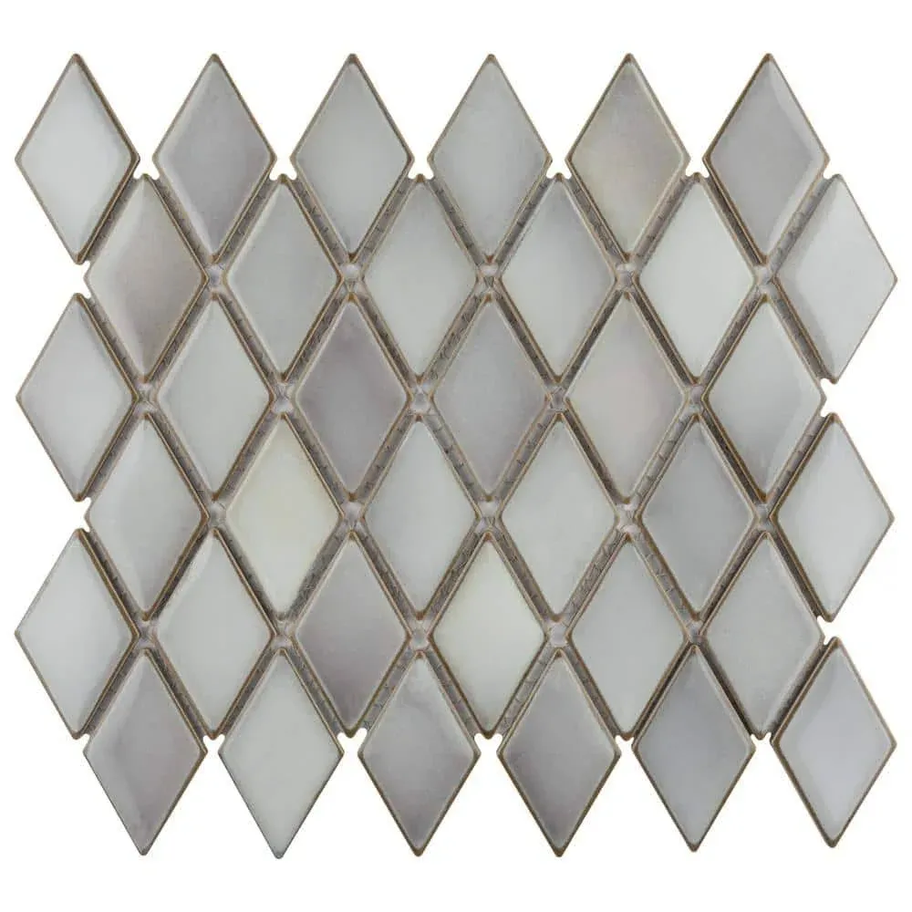 Hudson Kite Grey Eye 10-1/4 in. x 11-3/4 in. Porcelain Mosaic Tile (8.6 sq. ft./Case)