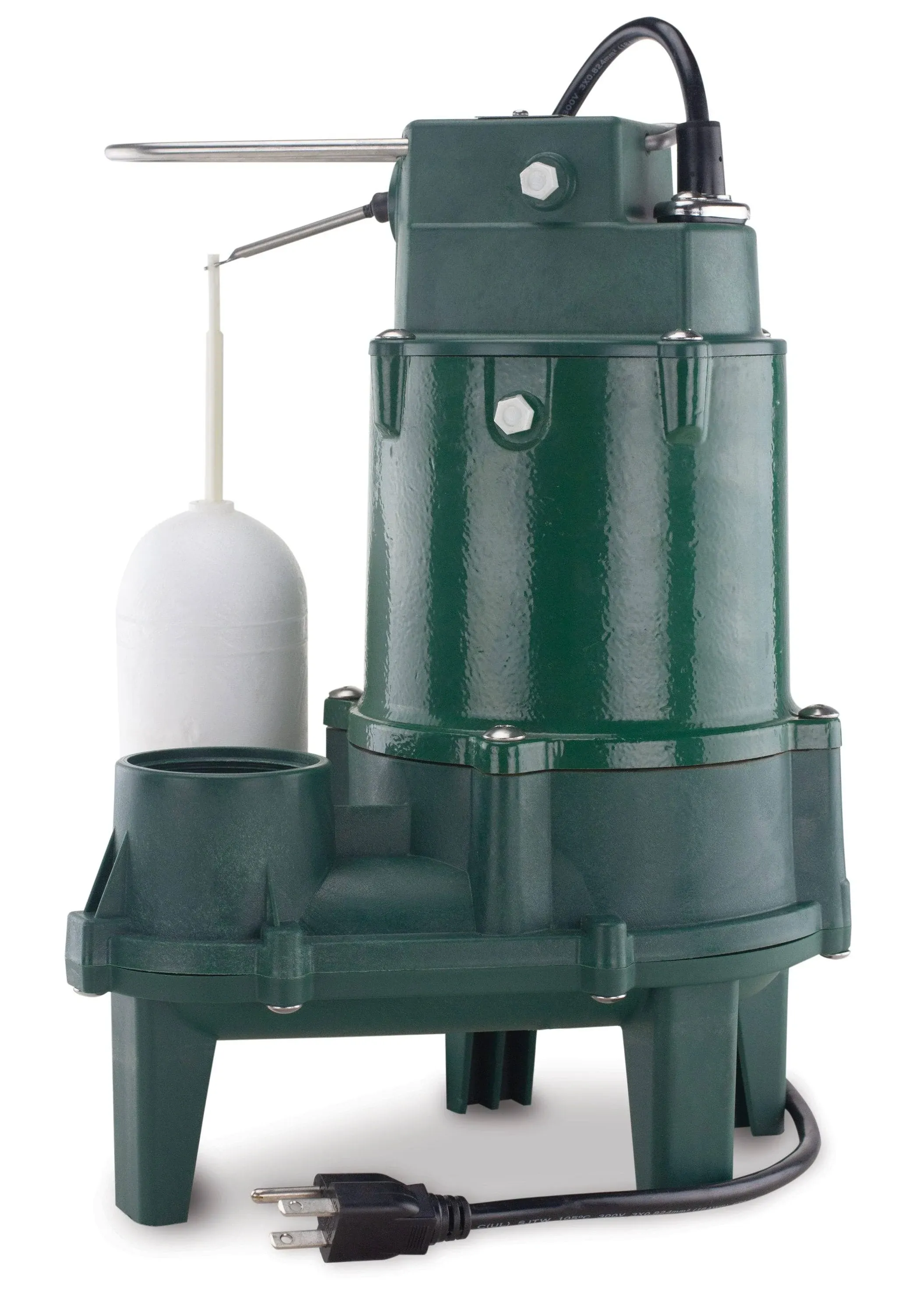 Zoeller 1/2 HP 6000 GPH Cast Iron Vertical Float Switch Submersible Sewage Pump