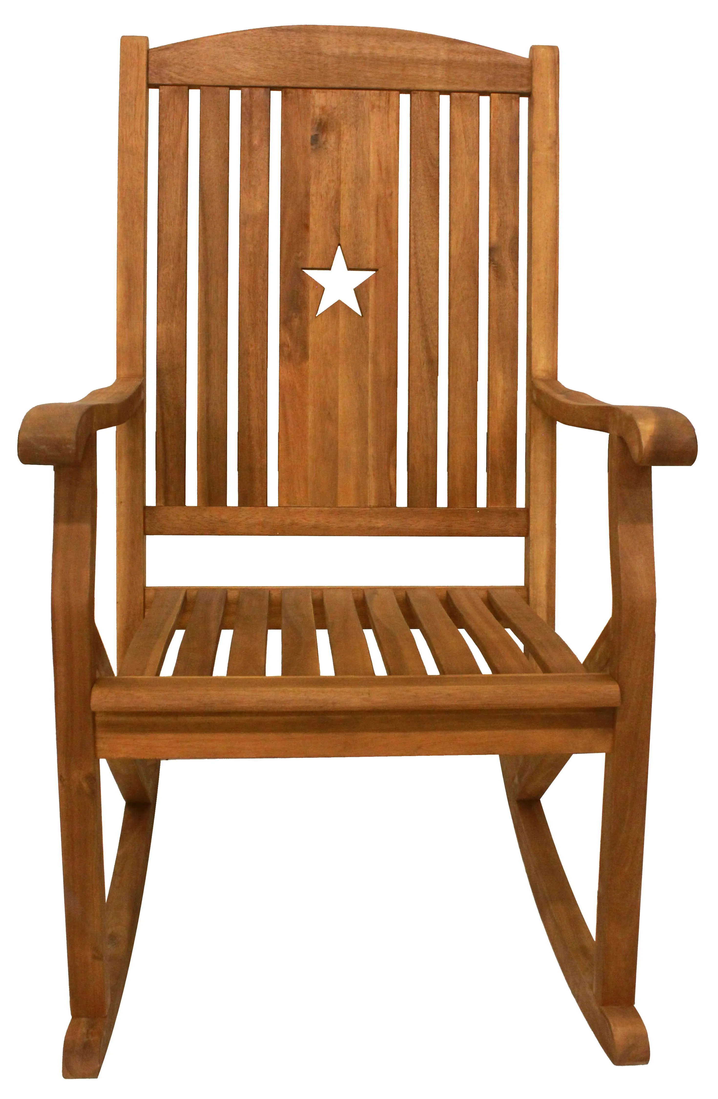 Leigh Country TX 36101 Sequoia Rocker with Star Rocking Chair, Brown