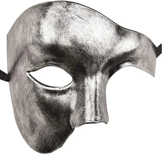 KEFAN Mens Mask Masquerade Mask Phantom of The Opera Half Face Mask