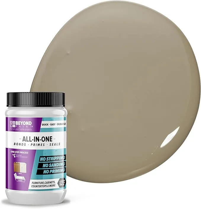 Beyond Paint BP07 All-in-One Refinishing Paint, Pebble, 1 Quart