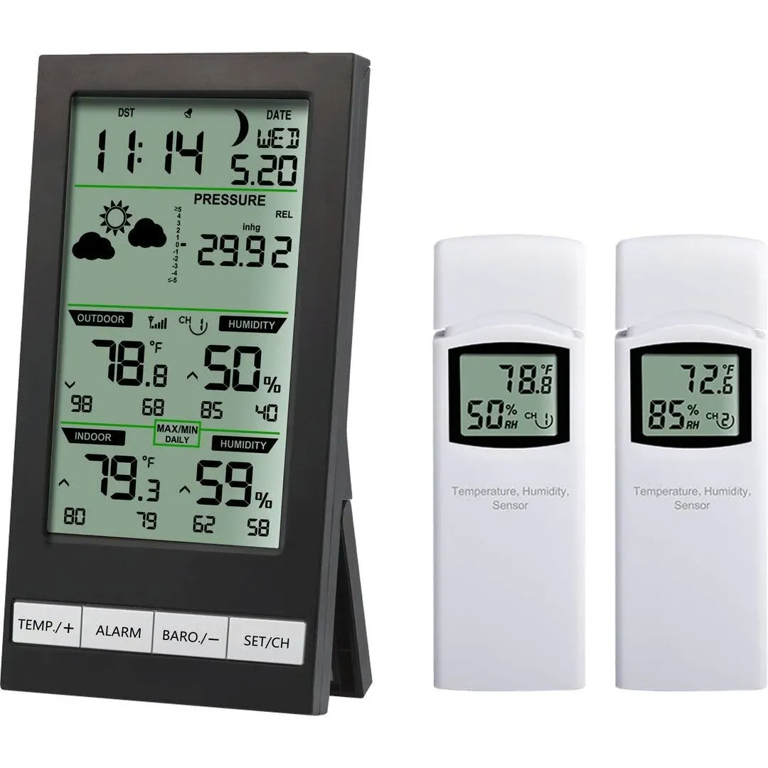 Ambient Weather Ws-2700-x2-ac Advanced Wireless Weather Station w/ 2 2ensors & AC ...