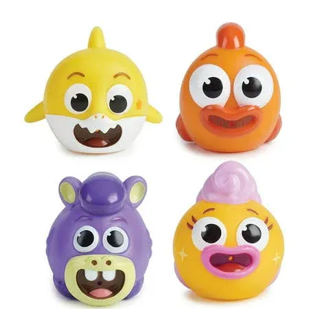 Baby Shark&#039;s Big Show! 4-Pack Nickelodeon BPA free Bath Squirts Tub Time Fun