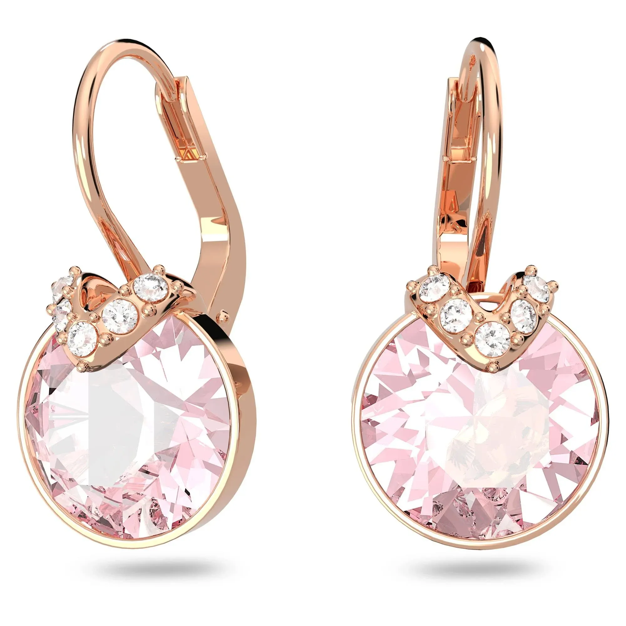 Bella Crystal Drop Clip-on Earrings In Pink