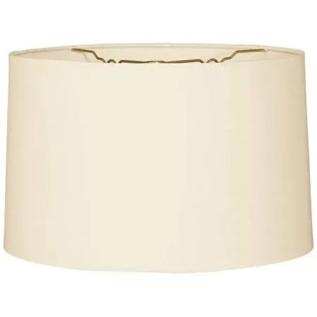 Royal Designs 14" Shallow Drum Hardback Lamp Shade Eggshell